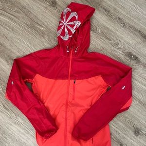 Nike red running jacket size M